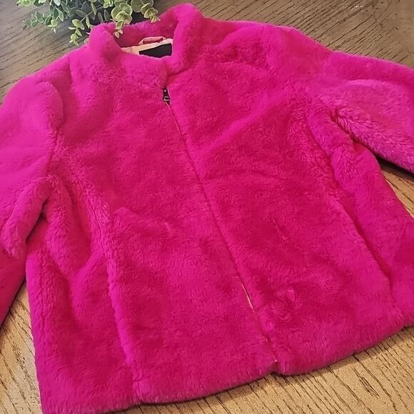 Fuschia faux fur jacket size M Banana Republic new condition - Picture 13 of 13